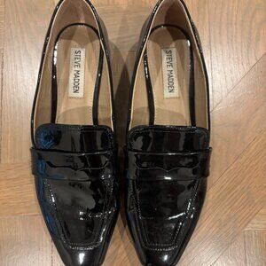 Steve Madden Black Patent Loafers